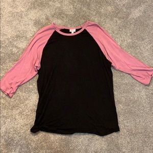 LuLaRoe Randy black and purple top